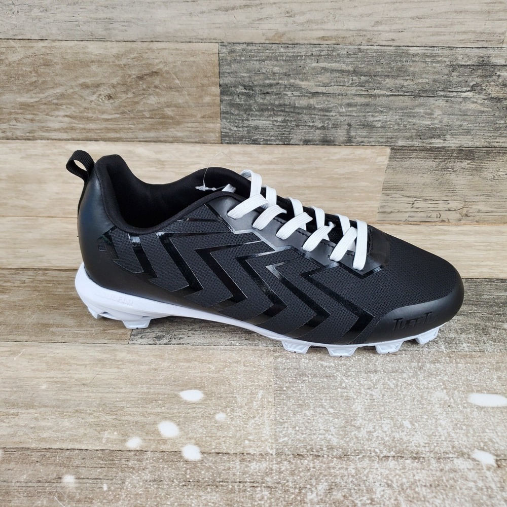 Rawlings Savage Mens Shoes 8.5 D Black White Lace-Up Baseball Cleats